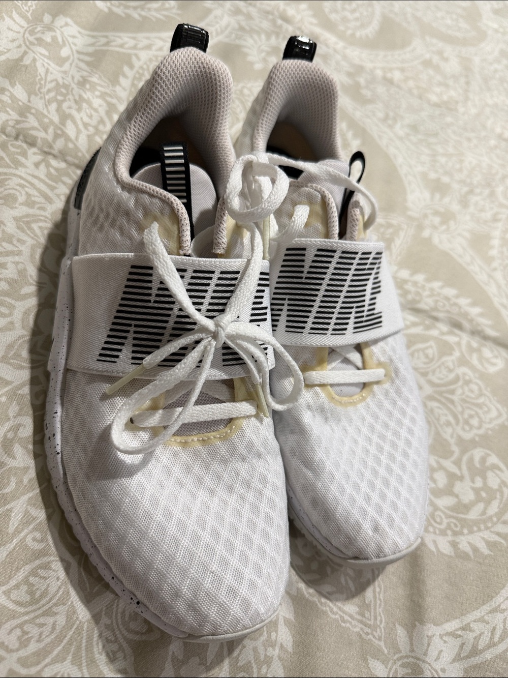 Nike White and Black Women's Training Sneakers